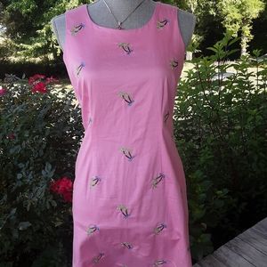 Sag Harbor Pink Palm Tree Dress